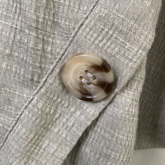 89th & Madison Asymmetrical Gauze Pullover Top 3/4 Sleeve Textured Soft Stretchy - Picture 7 of 15